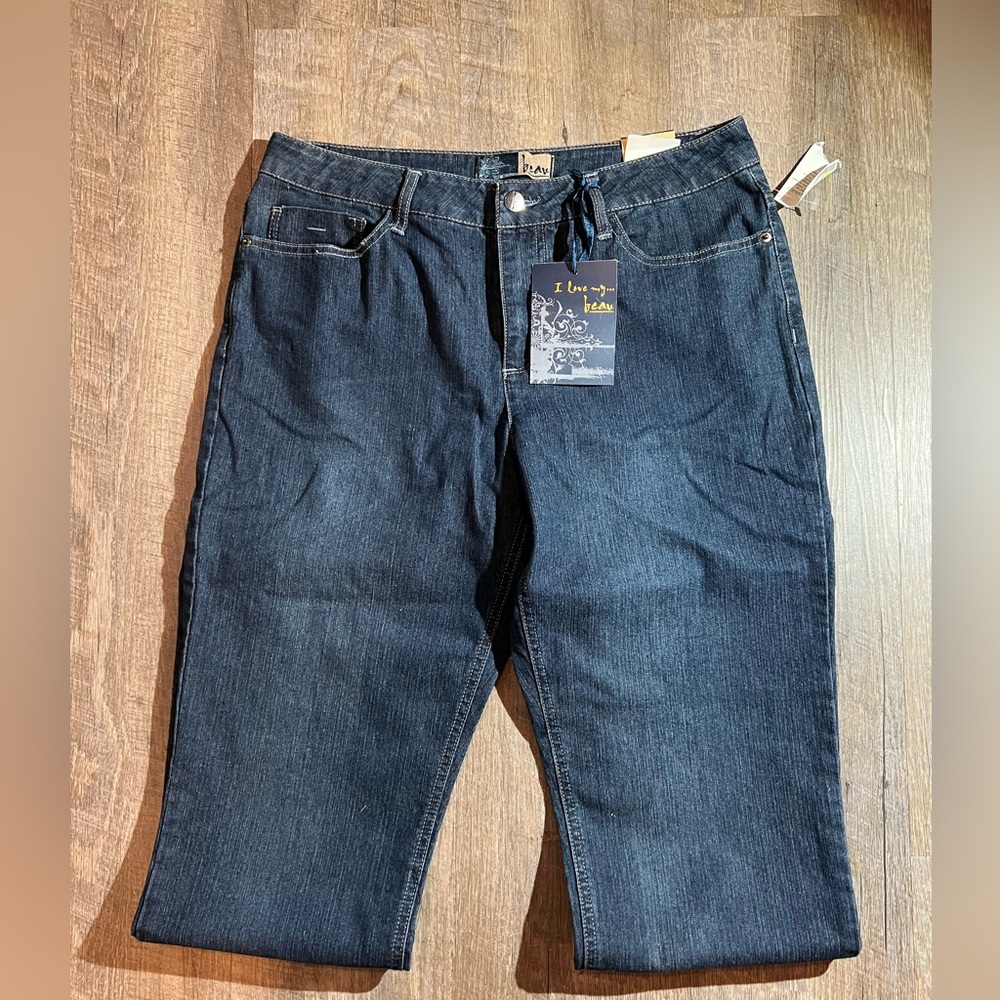 Women’s I love you Beau Blue jeans NEW Stein Mart Size 8